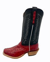 Load image into Gallery viewer, Fenoglio Exclusive Red Full Quill Ostrich Men&#39;s Boot
