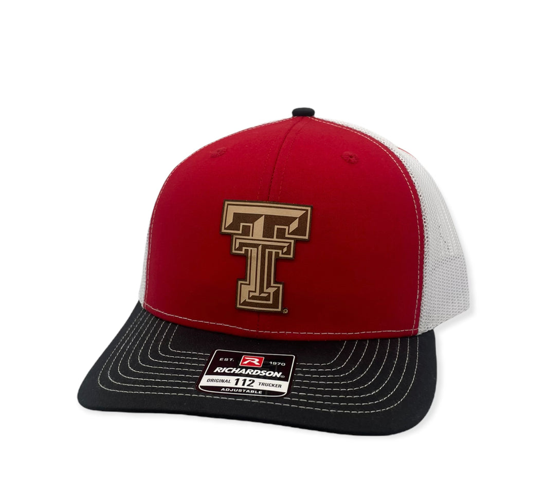 Cotton Row Leather Texas Tech Patch Cap