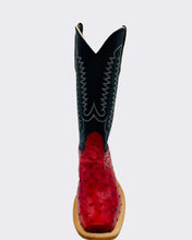 Load image into Gallery viewer, Fenoglio Exclusive Red Full Quill Ostrich Men&#39;s Boot
