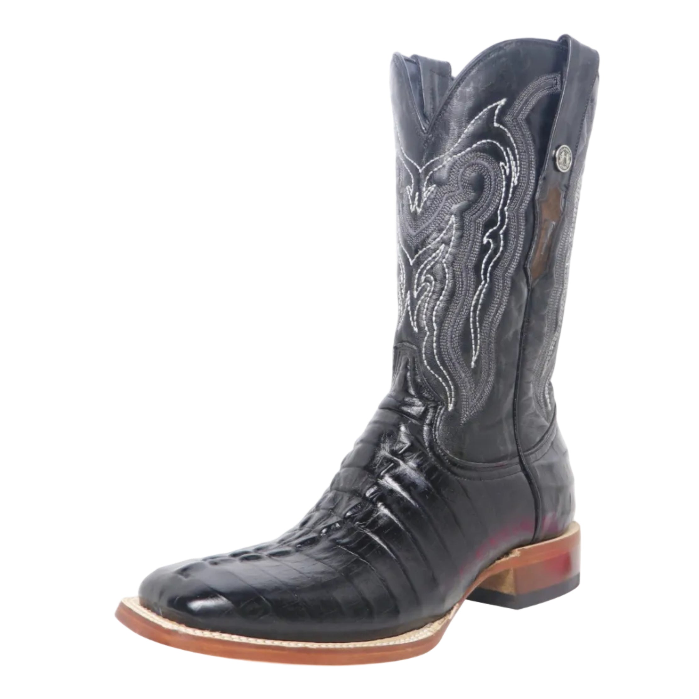 Tanner Mark Black Caiman Print Men's Boot