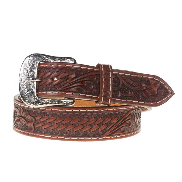 Floral/Basket Weave Belt